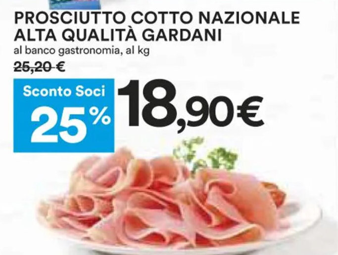 Gardani Prosciutto Cotto Nazionale Alta Qualità Al Banco Gastronomia