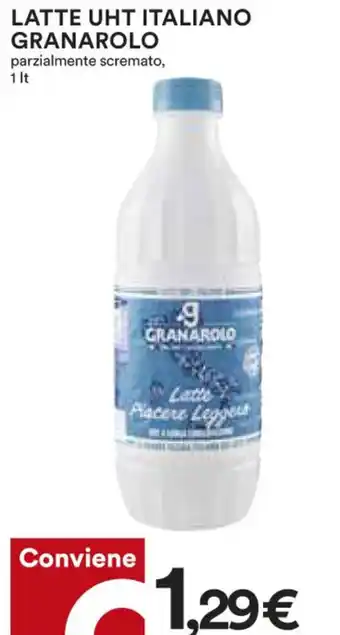 Coop Granarolo Latte UHT Italiano Parzialmente Scremato 1 lt offerta
