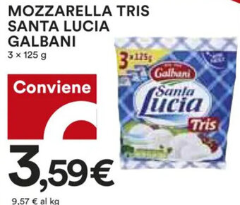 Coop Galbani Santa Lucia Mozzarella Tris 3 x 125 g offerta