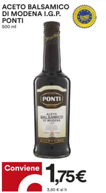 Coop Ponti Aceto Balsamico Di Modena IGP 500 ml offerta