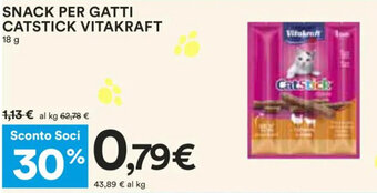 Coop Vitakraft Snack Per Gatti Catstick 18 g offerta