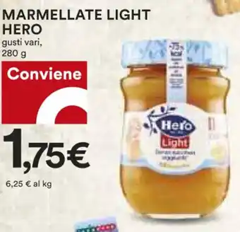 Coop Hero Marmellate Light Gusti Vari 280 g offerta