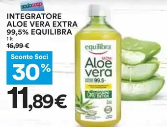 Coop Equilibra Integratore Aloe Vera Extra 99,5% 1 lt offerta