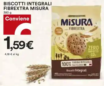 Coop Misura Fibrextra Biscotti Integrali 380 g offerta