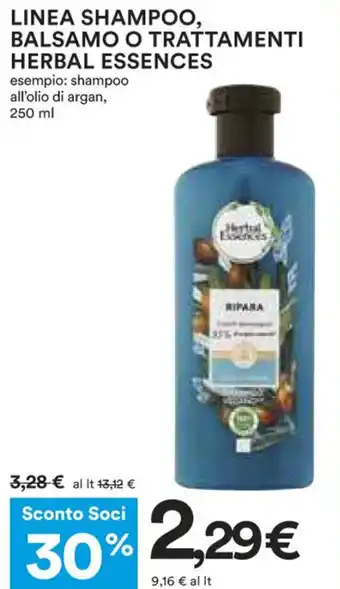 Coop Herbal Essences Linea Shampoo, Balsamo o Trattamenti 250 ml offerta