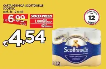 Bennet Scottex Carta Igienica Scottonelle 12 rotoli offerta