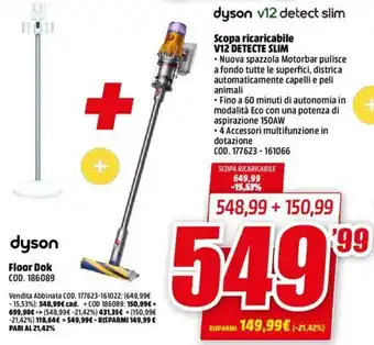 MediaWorld Dyson V12 Detecte Slim Scopa ricaricabile offerta