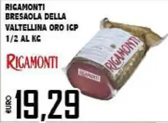 Big Food Rigamonti Bresaola della Valtellina Oro Igp 1/2 al kg offerta