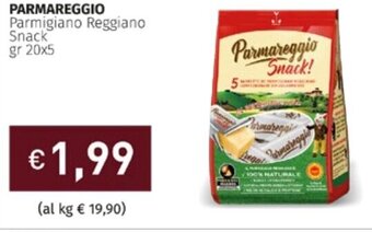 Prezzemolo e Vitale Parmareggio Parmigiano Reggiano Snack gr 20x5 offerta