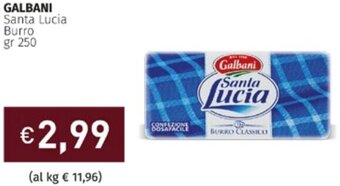 Prezzemolo e Vitale Galbani Santa Lucia Burro gr 250 offerta