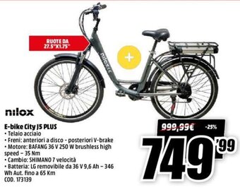 MediaWorld Nilox E-bike City J5 Plus offerta