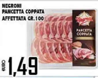 Big Food Negroni Pancetta Coppata Affettata 100gr offerta