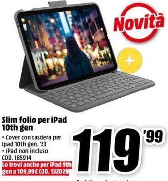 MediaWorld Slim folio per iPad 10th gen offerta