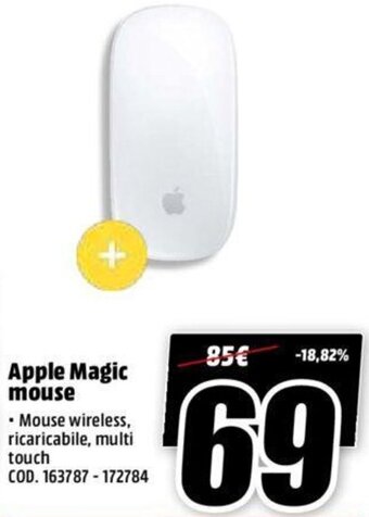MediaWorld Apple Magic Mouse offerta