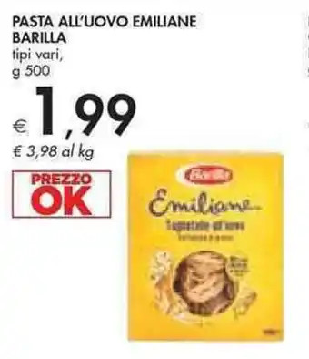 Bennet Barilla Emiliane Pasta All'Uovo 500 g offerta