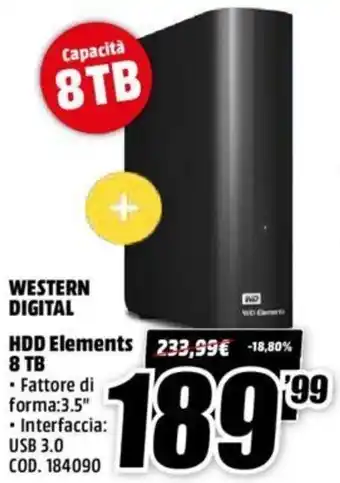 Western Digital HDD Elements 8 TB