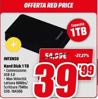 MediaWorld Intenso Hard Disk 1 TB offerta