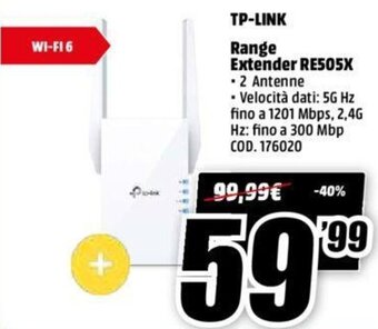 MediaWorld TP-Link Range Extender RE505X offerta