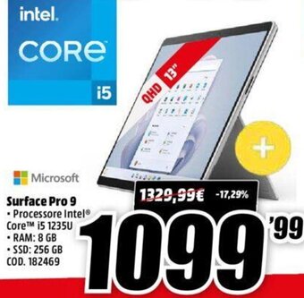 MediaWorld Microsoft Surface Pro 9 offerta