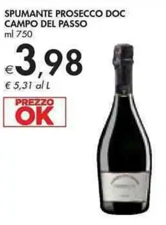 Bennet Campo del Passo Spumante Prosecco DOC 750 ml offerta