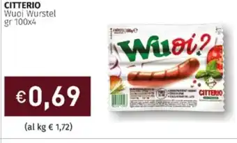Prezzemolo e Vitale Citterio Wuoi Wurstel gr 100 x 4 offerta