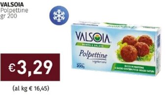 Prezzemolo e Vitale Valsoia Polpettine 200 gr offerta