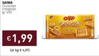 Prezzemolo e Vitale Saiwa Cruscoro Integrale 400 gr offerta