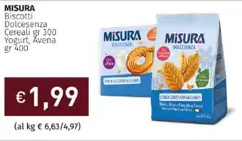 Prezzemolo e Vitale Misura Biscotti Dolcesenza Cereali gr 300 Yogurt,Avena 400 gr offerta