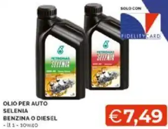Mercatò Selenia Benzina o Diesel Olio per Auto lt 1 offerta