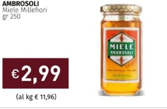 Prezzemolo e Vitale Ambrosoli Miele Millefiori 250 gr offerta