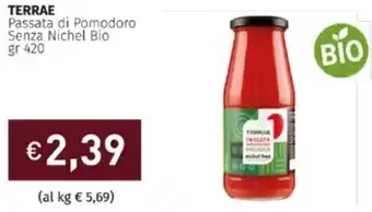 Prezzemolo e Vitale Terrae Passata di Pomodoro Senza Nichel Bio 420 gr offerta