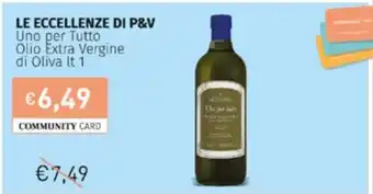 Prezzemolo e Vitale Le Eccellenze di P&V Uno per Tutto Olio Extra Vergine di Oliva 1 lt offerta