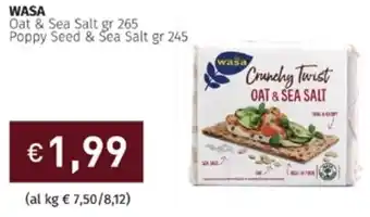 Prezzemolo e Vitale wasa Oat & Sea Salt 265 gr offerta