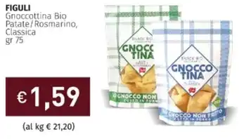 Prezzemolo e Vitale Figuli Gnoccotina Bio Patate/Rosmarino, Classico 75 gr offerta