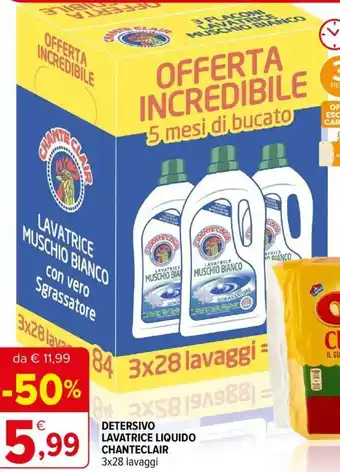 Chanteclair Detersivo Lavatrice Liquido 3 x 28 lavaggi
