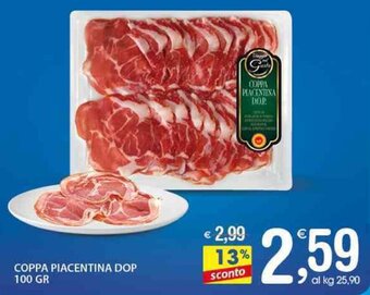 Qui Discount Coppa Piacentina DOP 100 gr offerta