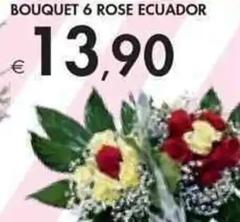 Bennet Bouquet 6 Rose Ecuador offerta