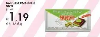 Bennet Novi Tavoletta Pistacchio 105 g offerta