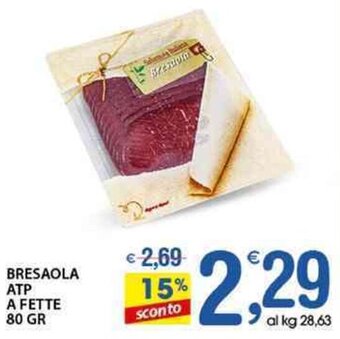 Qui Discount Bresaola ATP a Fette 80 gr offerta