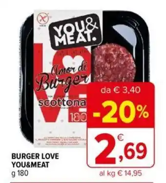 Iperal Ypu & Meat Burger Love 180 g offerta