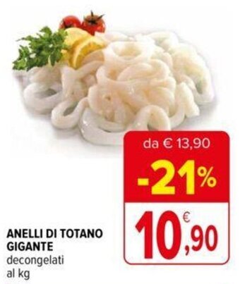 Iperal Anelli di Totano Gigante decongelati offerta