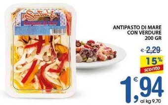 Qui Discount Antipasto di Mare Con Verdure 200 gr offerta