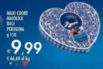 Bennet Perugina Baci Maxi Cuore Maiolica 150 g offerta