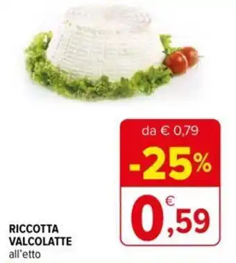 Iperal Ricotta Valcolatte all'etto offerta