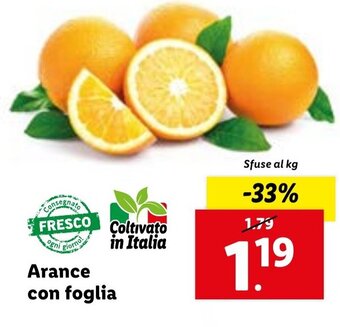 Lidl Arance con foglia offerta