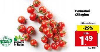 Lidl Pomodori Ciliegino 500 g confezione offerta