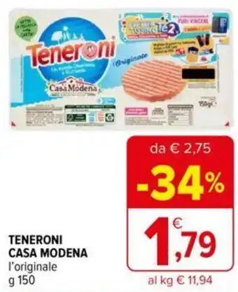 Iperal Teneroni Casa Modena l'originale 150 g offerta