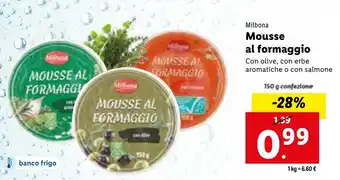 Lidl Milbona Mousse al formaggio 150 g offerta