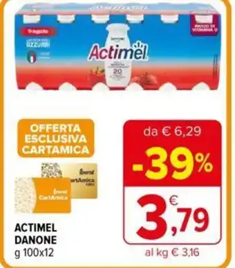 Iperal Actimel Danone g 100 x 12 offerta