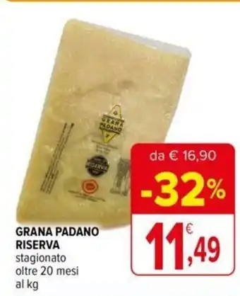 Iperal Grana Padano Riserv stagionato oltre 20 mesi offerta